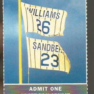 2009 CHICAGO CUBS TICKET RYNE SANDBERG FLAG TRIBUTE RIP RYNO 1959-2025 MLB BASEB